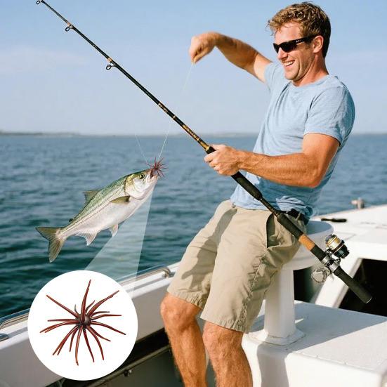 2Pcs 9CM/2.8G TPE Bionic Sea Urchin Lure Floating Simulation Sea Urchin