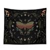 Witchy Snake Moth Mushroom Tapestry Moon Phase Forest Dark Art Wall Hanging Gothic Bedroom Dorm Decor