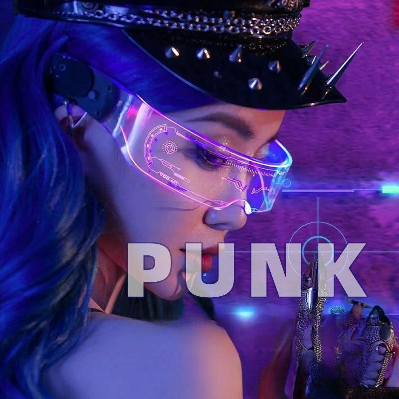 Punk Gypsy Technologie LED leuchtende Brille Elektrisch Musikfestival Blitz KTV Bar Party Brille