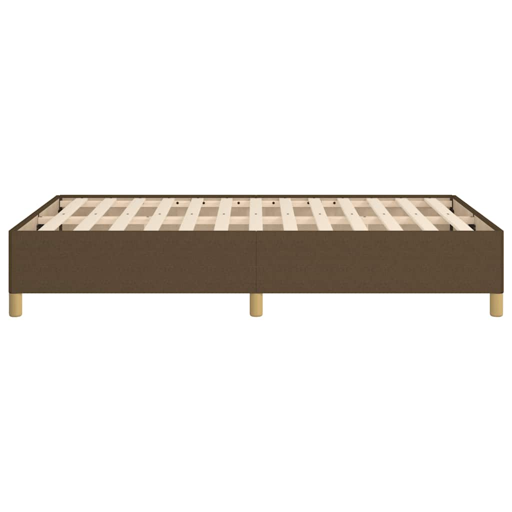 Bed Frame without Mattress Dark Brown 120 x 190 cm Fabric