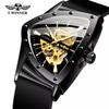 Winner Style Men'S Fashion Casual Hollow Triangle, Automatic Mechanical Watch