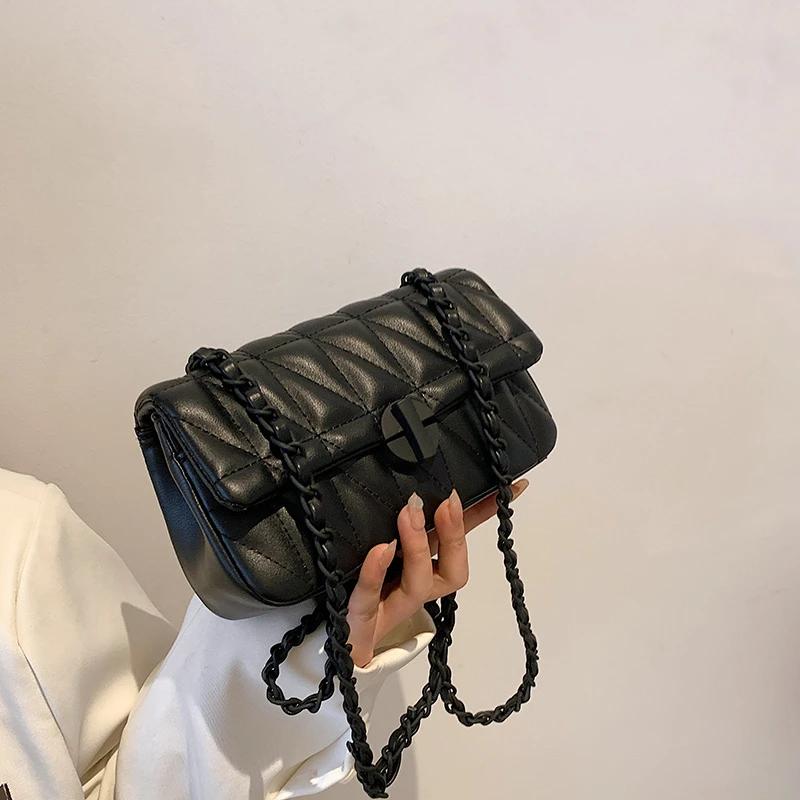 Women S Intimate Chain Bag New Fashion And Elegant Compact Square Bag Versatile Underarm Crossbody Bag Premium