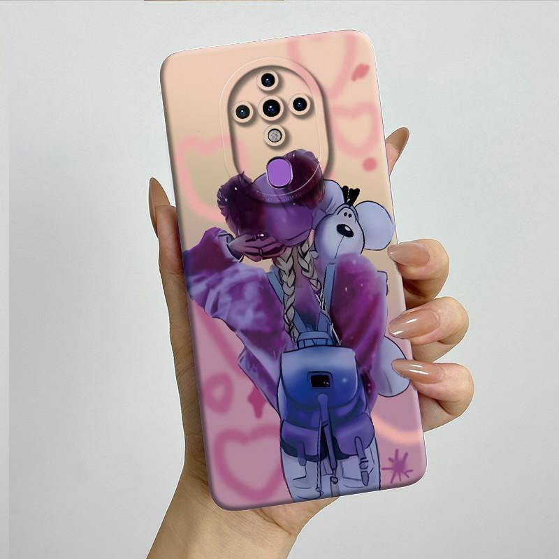 For Tecno Spark 6 KE7 Case Spark6 Silicone TPU Soft Phone Casing Sweet Painted Printed Shockproof Protective Back Cover