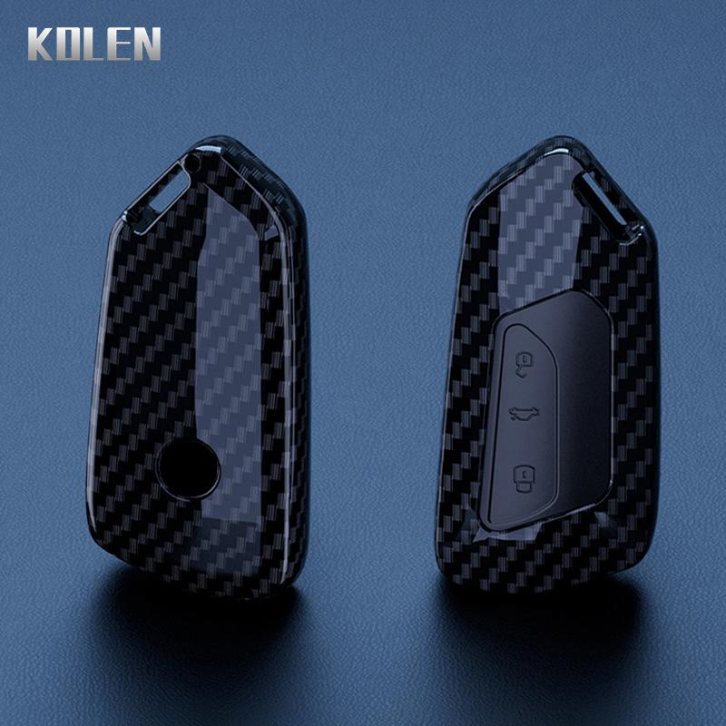 Abs Car Key Case Cover Shell Fob For Vw Volkswagen Golf 8 Mk8 Skoda Octavia A8 Seat Leon Mk4 Cupra Formentor Tarraco Accessories