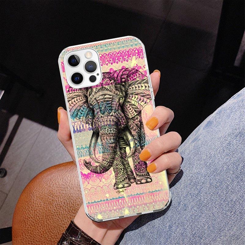 Elephant Mandala Aztec Phnoe Case for Iphone 17 Air 16 16E 11 12 13 Mini 14 Plus 15 Pro Max 7 8 + SE 2020 Phone Cover Coque