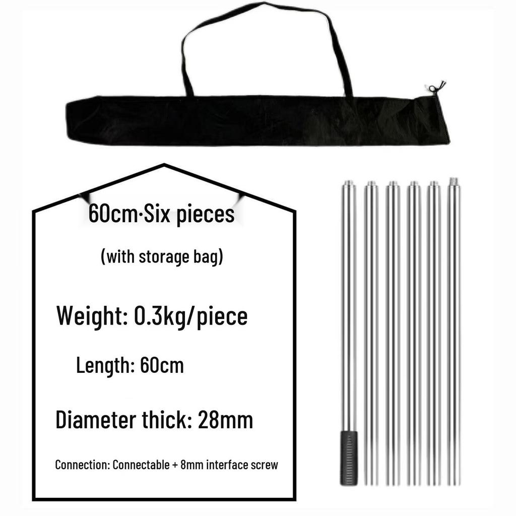 Thickened Anti-Slip Stainless Steel Fishing Net Pole for Catching Big Fish