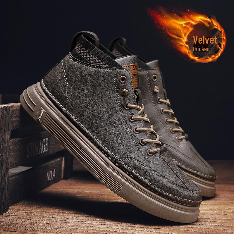 Men's Winter Non-Slip Leather Shoes: Casual, Sports, Work, Formal & Chef Styles In Black
