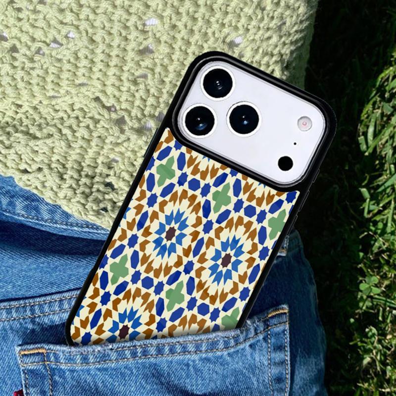 Moroccan Mosai Tile Pattern Mobile Phone Case Compatible with IPhone 17 16 15 14 13 12 11Pro Max 17 Air Cover