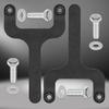 Rear Bar Pin Flag Nut Kits For Jeep - Fix Rear Upper Shock Mount, Suitable For 1984-2001 Cherokee XJ-1082 4WD 2WD (Black, 2-Set)