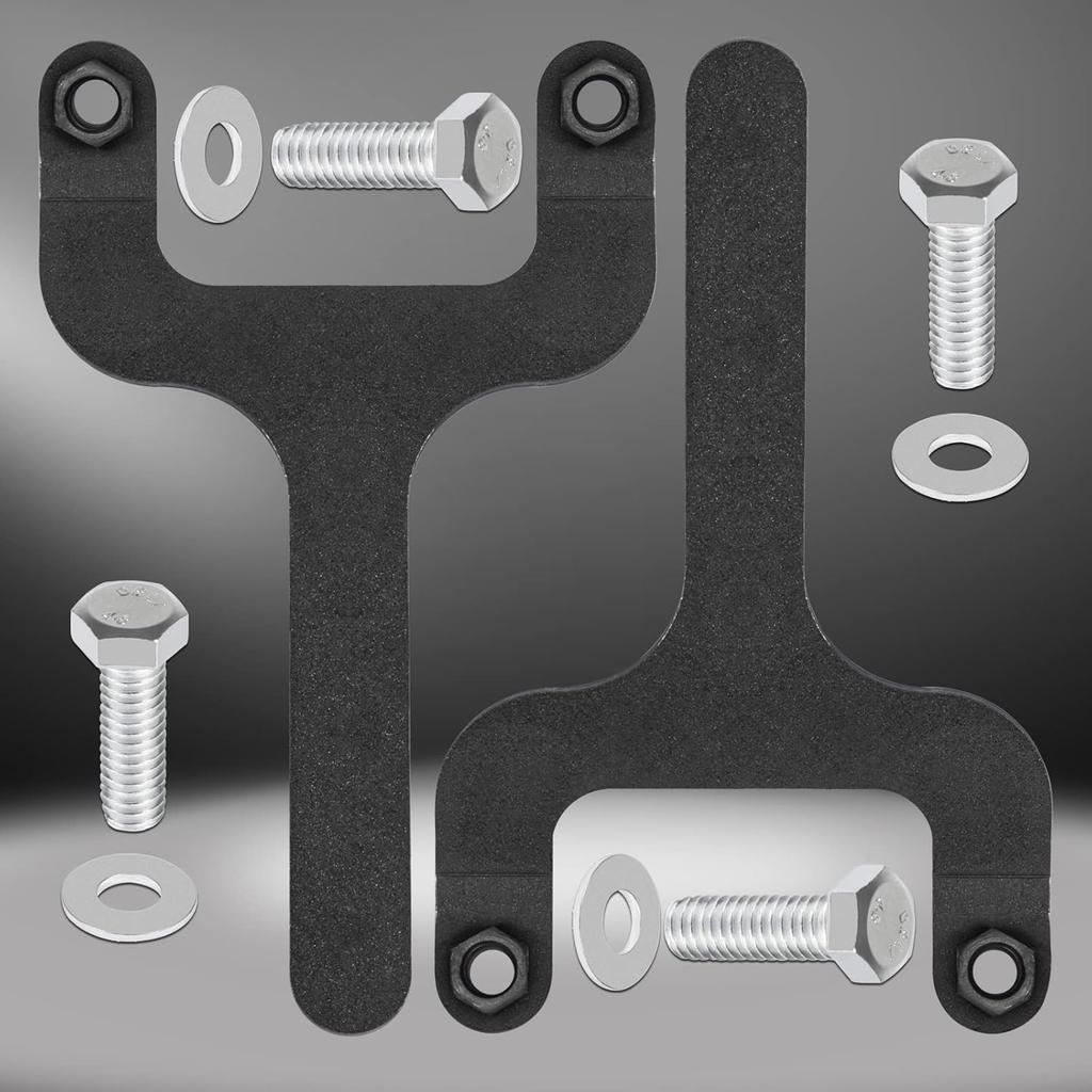 Rear Bar Pin Flag Nut Kits For Jeep - Fix Rear Upper Shock Mount, Suitable For 1984-2001 Cherokee XJ-1082 4WD 2WD (Black, 2-Set)
