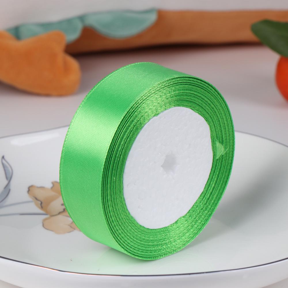 2.5cm Polyester Satin Ribbon for Cake Decoration, DIY Handmade Gift Box, and Gift Packaging.