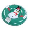 Snow Tube Cold Resistance Heavy Duty Thickened Inflatable Snow Tube Sled with Dual Handles for Whole Family Green