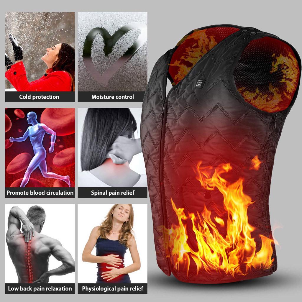 Outdoor Warm Clothing Heated For Riding Skiing Fishing Charging Via Heated Coat