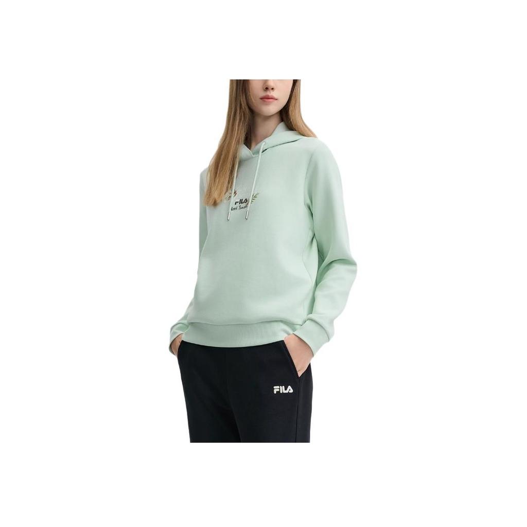 New FILA X LUSUO Sweatshirt Women's Turquoise Green F11W448213F-LG