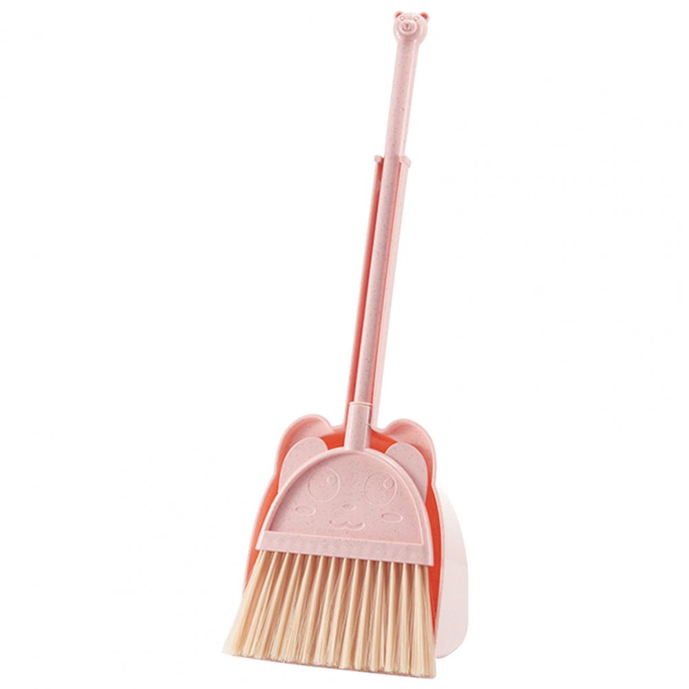 

Children Broom Dustpan Set Toddlersbroom Dustpan Kids Pretend Play Broom Dustpan Set with Soft Bristles Indoor for Toddlers рожевий