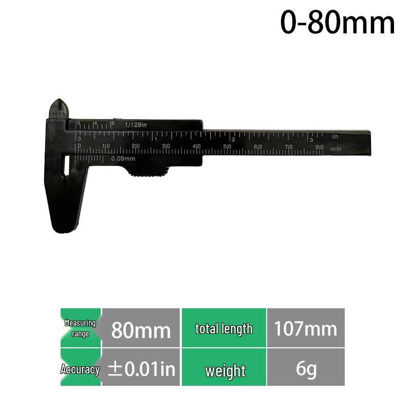 Mini 0-80mm Double Scale Vernier Caliper for Jewelry Measurement