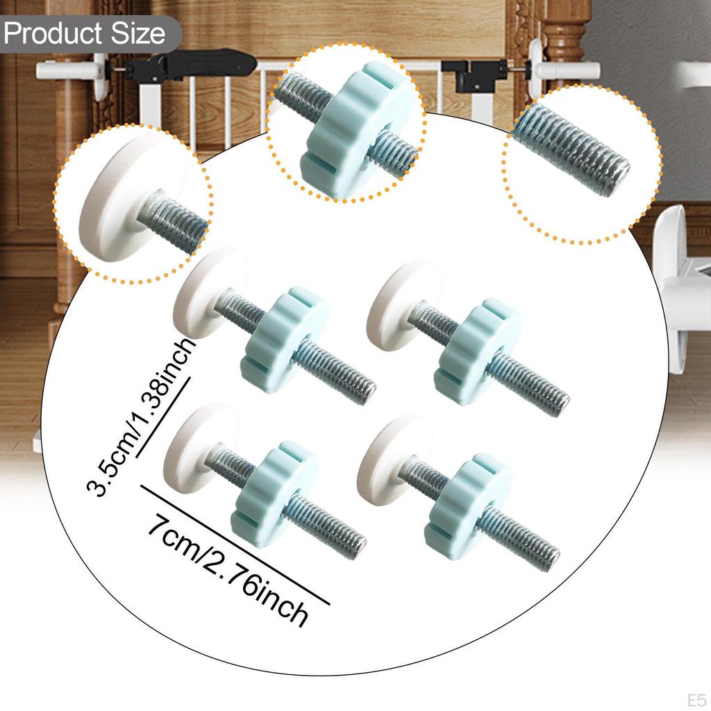4 Pack Gate Threaded Rods Easy Install Hardware for