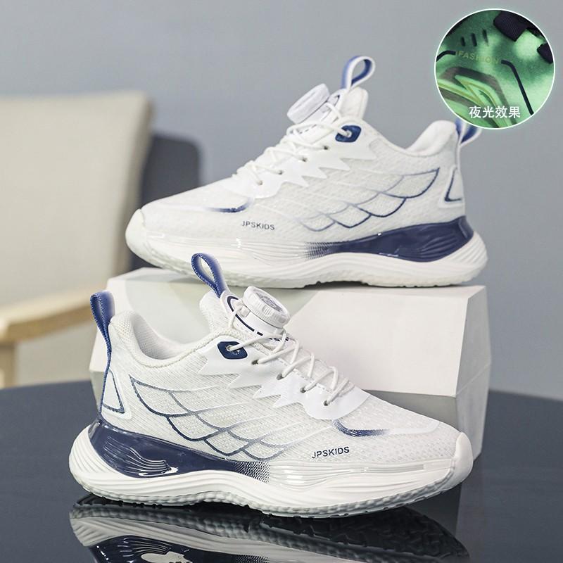 2025 Spring and Autumn New Boys Sports Shoes Mesh Breathable Non-slip Rotating Buckle Soft Sole Lightweight Shoes Tide