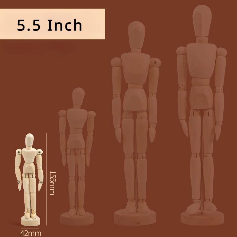 

5.5/8/12/16 inch Artists Wooden Manikin Jointed Mannequin Perfect for Home Decoration The Human Figure Supplies Drawing Tools