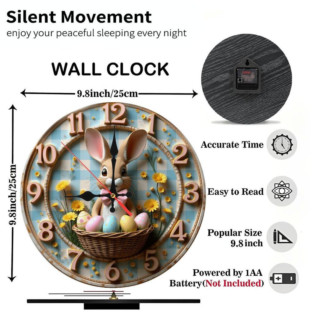 25x25cm Wooden Wall Clock Using Plywood with a Beautiful Natural Wood Veneer