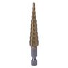 HSS Titanium-Coated Step Drill Set 1/4" Shank 3-12mm Cutting Tool Reamer
