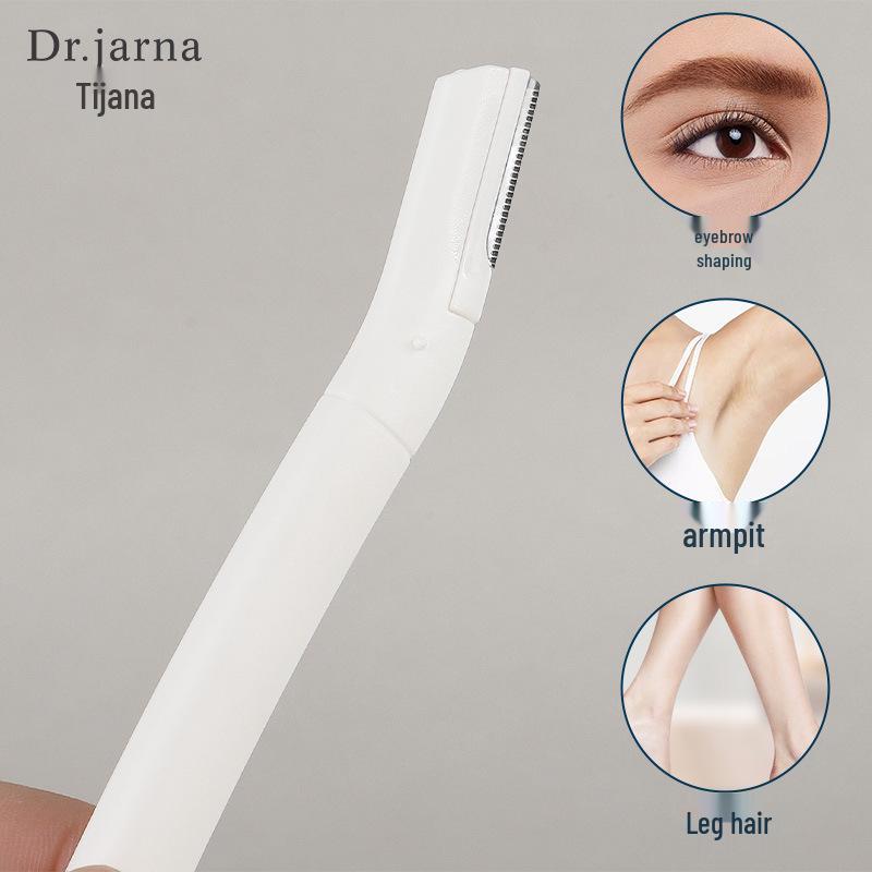 Tijuana 2-Piece Stainless Steel Eyebrow Razor Set - Safe Macro Shaver with Trimming Blades