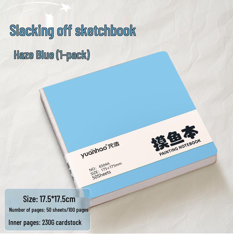 Yuan Hao Tragbares Fischfang-Skizzenbuch: Quadratisches leeres Zeichenbuch