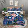 Nordic Style Quilt Cover Plant Flower Mushroom 3D Digital Printing Pillowcase Mushroom Bed Three-Piece Set