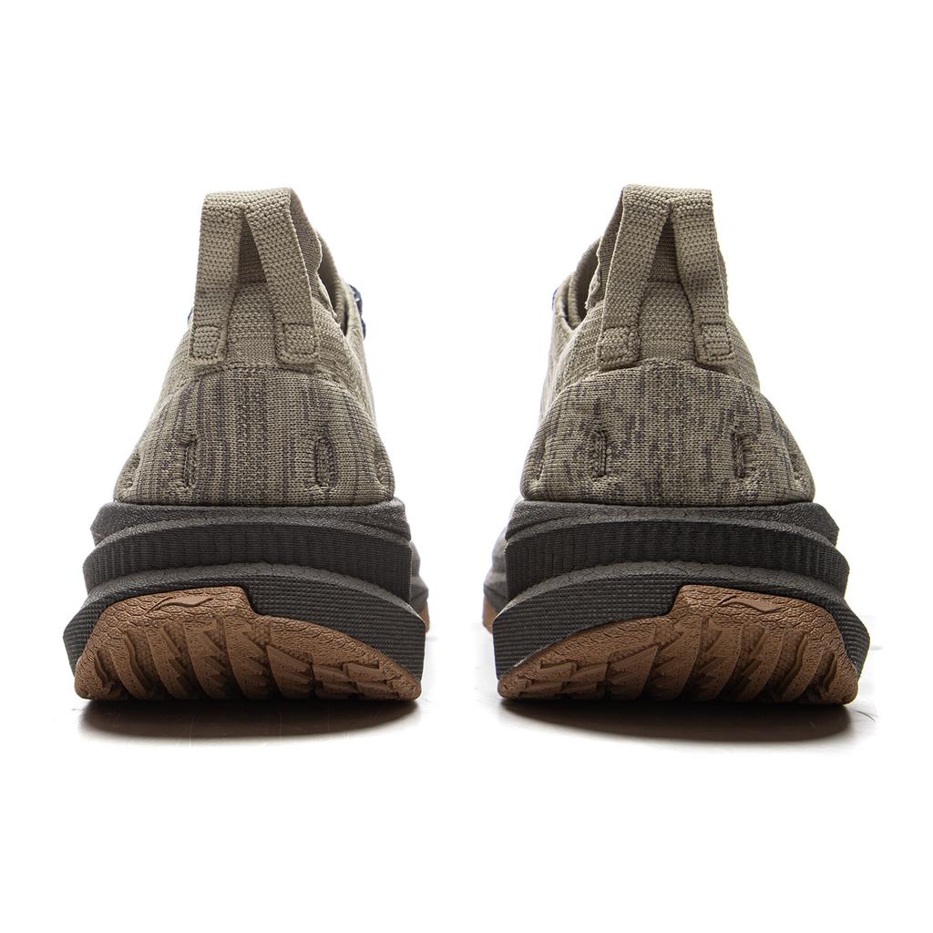 New LiNing Comfortable Cushioning Slip Resistant Abrasion Resistant Breathable Low Top Casual Running Shoes Men's Gray Blue ARSU065-1