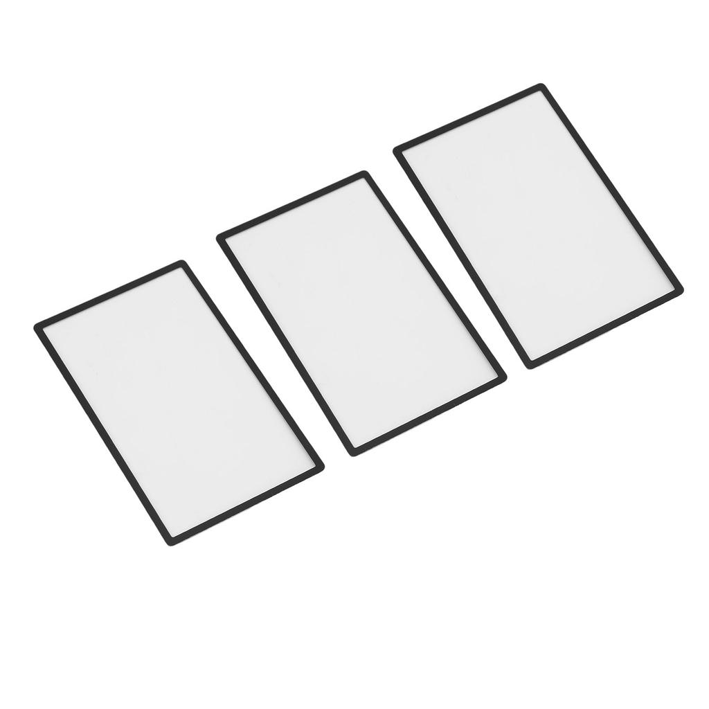 3Pcs Upper Top Screen Lens Replacement Plastic Cover for 2DS Handheld Game Console LCD Screen Parts Accessories Black