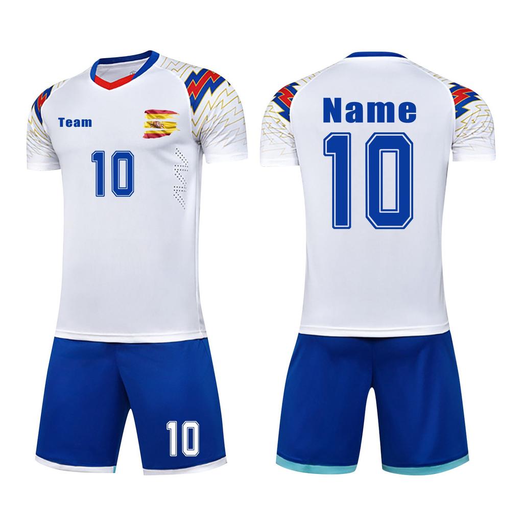 Men's Soccer Jersey Set Quick-Dry Sportswear with Shorts for Training and Matches, Sizes S-XXL