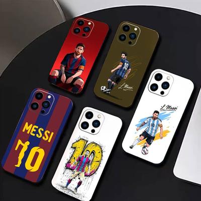 Coque de téléphone Leo Messi LIONEL Pour iPhone 17 16 15 14 13 12 Max Plus Silicone Housse Noire