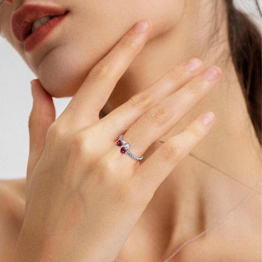 Christmas Bow Jewelry Set Copper Fashion Earring Necklace Ring Bracelet Tie Set Original Women Fine Festival Gift