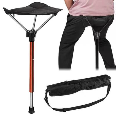 Camping Stool Retractable Collapsible Chair One Leg Folding Chair Adjustable Hiking Chair for Outdoor Hiking Picnic Travel