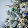 Valery Madelyn Christmas 49 Christmas Decorations Ornaments, 3cm, Balls, Silver-Blue, Elegant, Stylish, Chic, Ornaments,