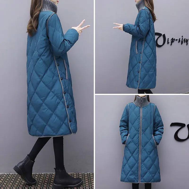 Padded Jacket, Padded Jacket, Winter Clothes, Mid-length, Large Size, Loose and Thick Down Padded Jacket, Autumn and Winter