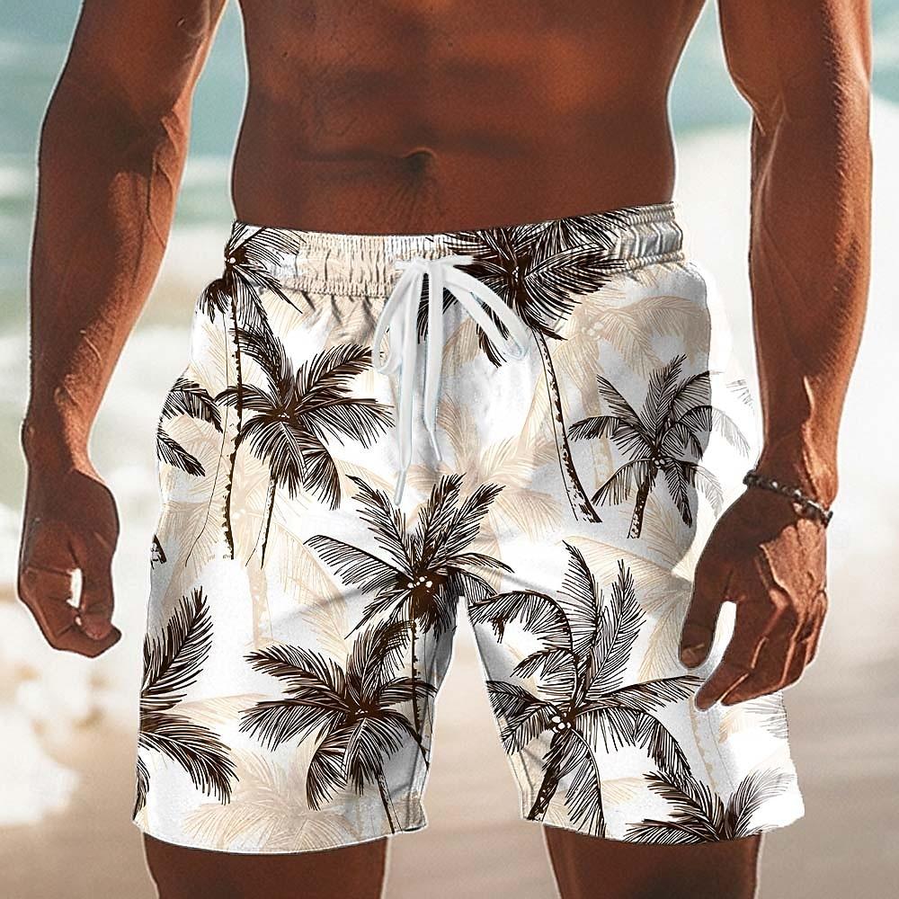Men's Coconut Tree Tropical Plants Swim Trunks Swim Shorts Board Shorts