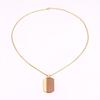 Bestselling Men's Two-Tone Wooden Cross Titanium Steel Dog Tag Necklace