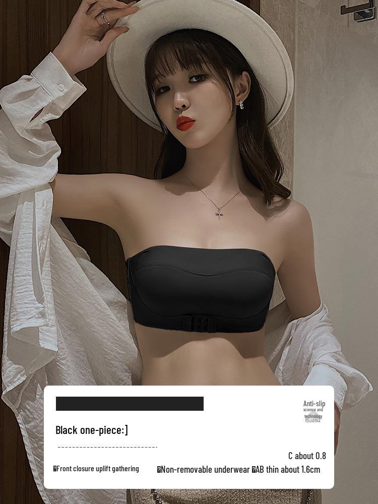 Echter trägerloser Anti-Rutsch-Bandeau-BH für kleine Brüste mit schönem Rücken - Ideal für Hochzeitskleider