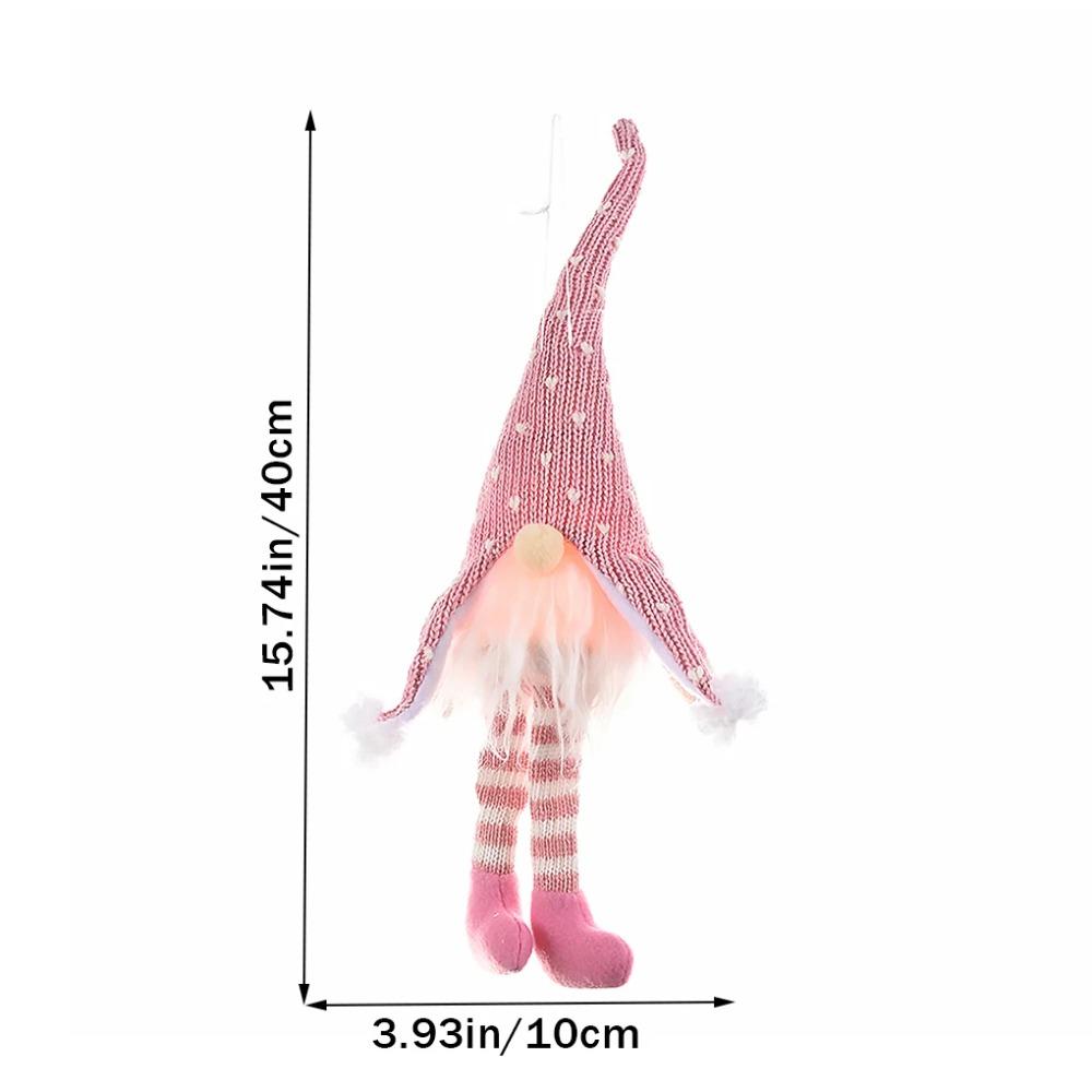 Hanging Christmas Luminous Gnomes Doll Decor Cartoon Christmas Gnomes Plush Toys Party Favors