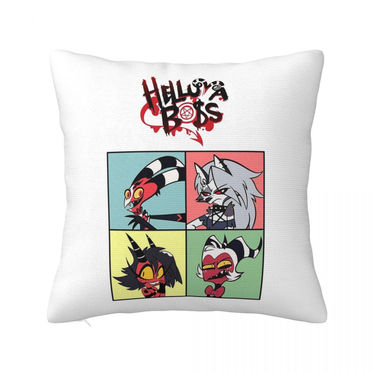 Helluva Boss Cartoon Square Pillowcase Cushion Cover Pillow Case Throw Pillow Cover for Home Bedroom Car 12x12Inch