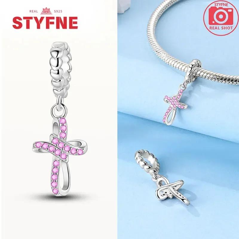 Copper Charms Religion Heart Lucky Eye Cross Beads Fit Originalbracelet For Women Fine Jewelry Gift