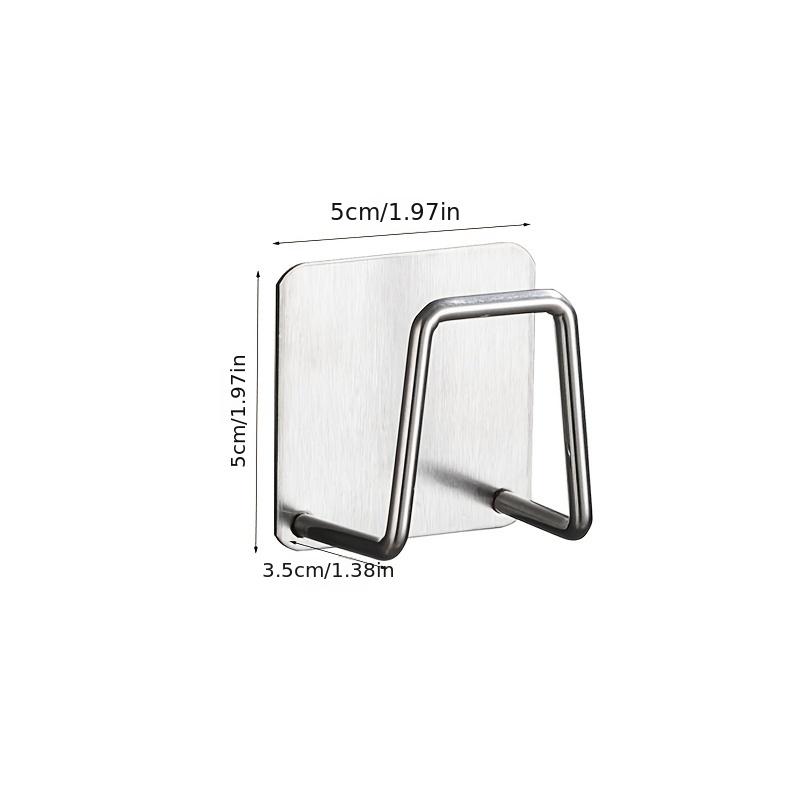 1/2pcs Stainless Steel Sponge Draining Rack: No-Drill Kitchen Sink Cover Holder, Wall-Mounted Storage Hanger for Pot Lids
