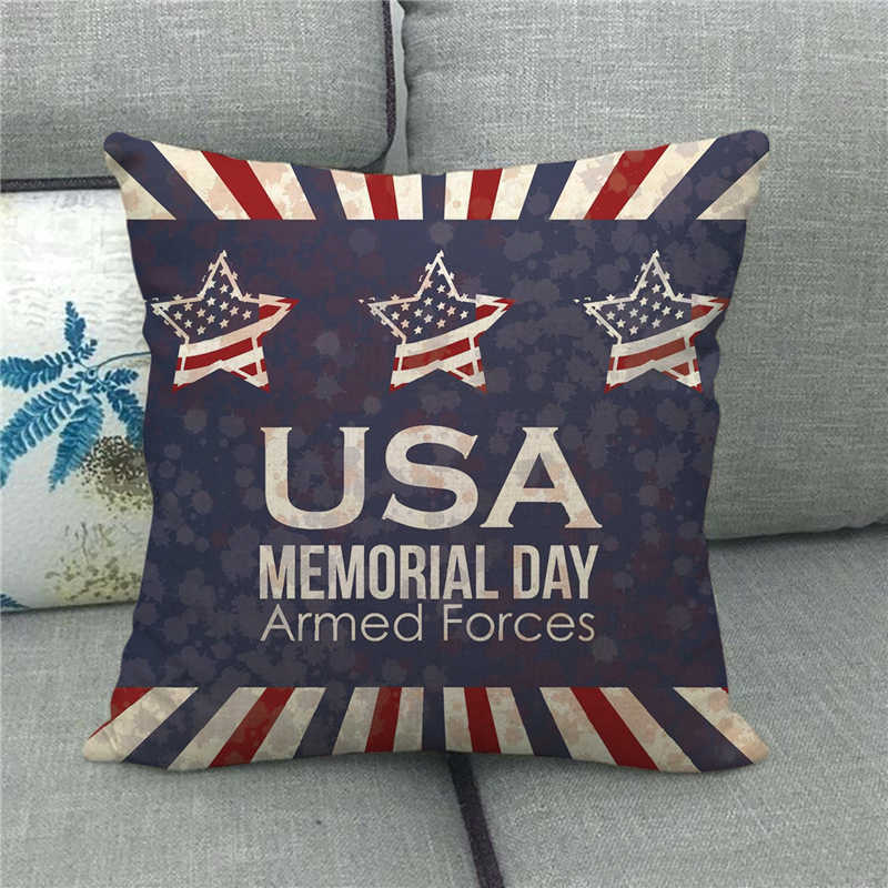 American Flag Declaration Of Independence Digital Printing Short Plush Pillow Covers For Sofa Office Cushion Cover Home Goods
