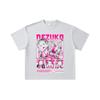 260 GSM Double Yarn 32 Count 100% Cotton Demon Slayer V56 Nezuko Print Unisex Heavy Cotton T Shirt