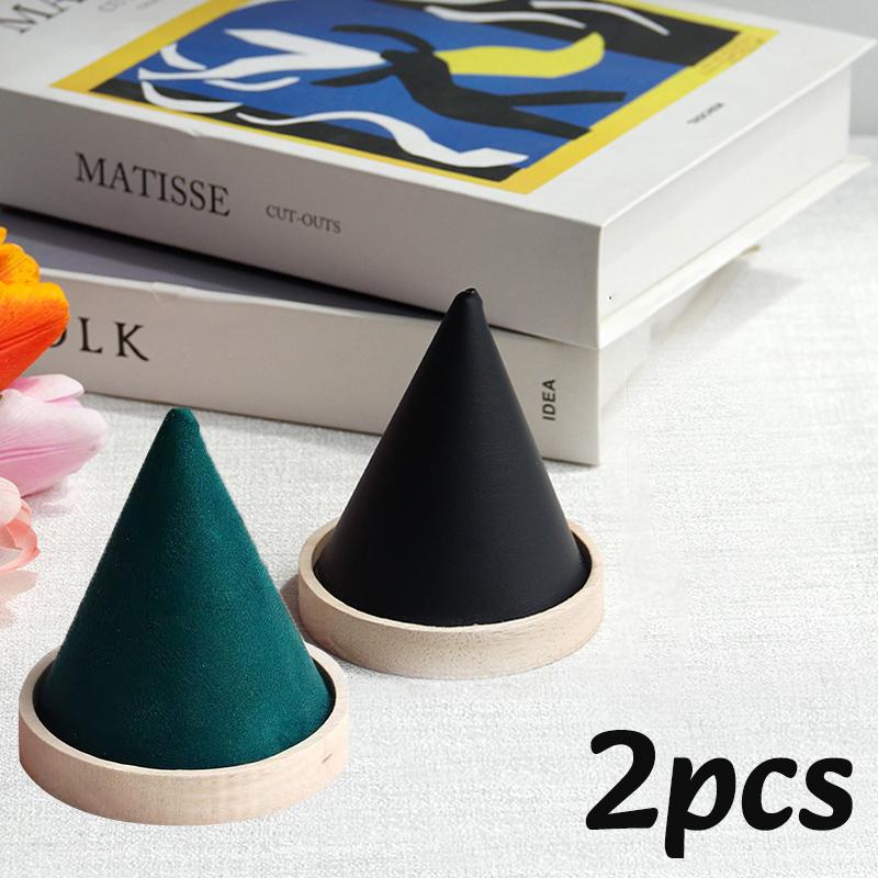 1/2PC Creative Wood Cone Bracelet Display Stand Earring Necklace Organizer Holder Jewelry Storage Rack Holder Jewelry Show Props