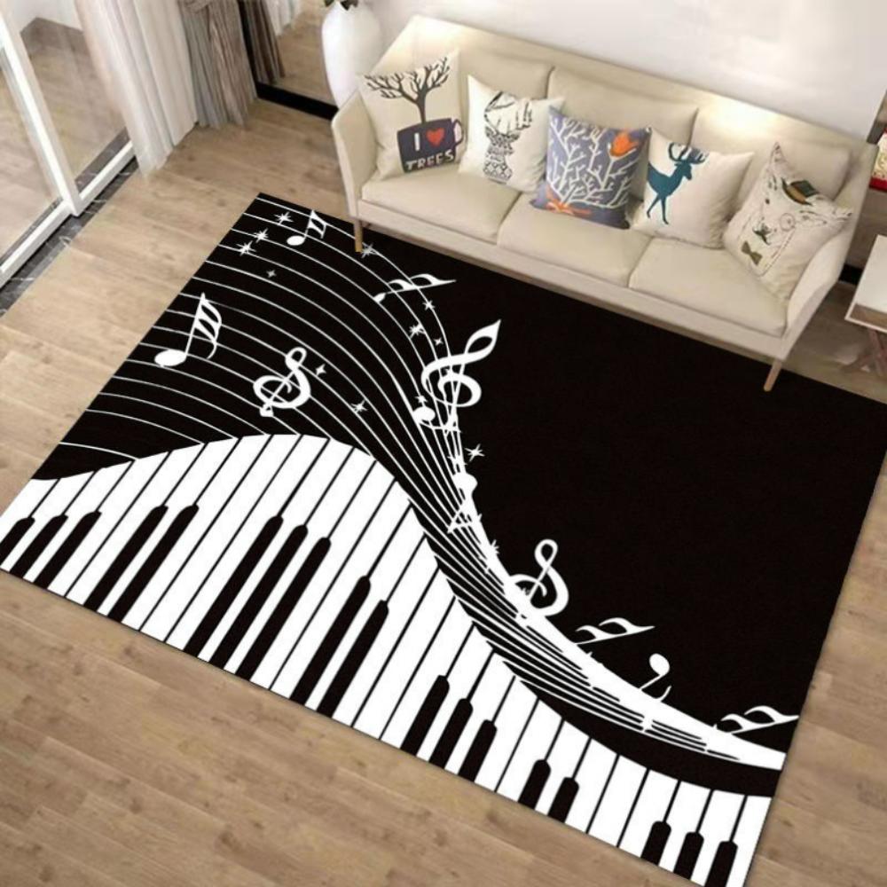 Piano Music Noise-reducing Carpet for Living Room Bedroom Decor Anti-slip Rug Kitchen Leisure Balcony Floor Mat Doormat Gift