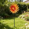 Garden Spinner for Windowsill Sunflower Metal Stake, Spinning Flower Yard Ornament, Rustproof Creative Lawn Ornament Gifts Art Outdoor Patio