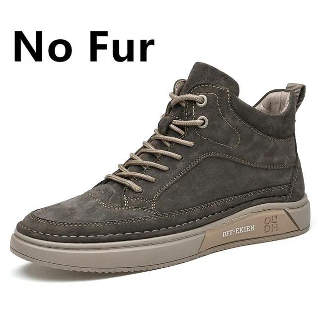 

Модные высококачественные зимние ботинки, мужская обувь 2024 года, высокие кроссовки, повседневная обувь, модные мужские плюшевые теплые туфли-броги в стиле ретро 38