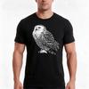 Snowy Owl Black And White Animal Illustration Tshirt Summer Casual Cotton Tee Oversized Streetwear Tops Unisex Unisex Unisex